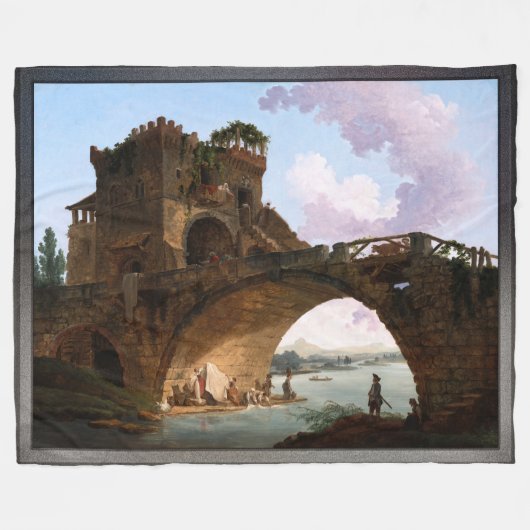 De Ponte Salario van Hubert Robert Fleece Deken (Voorkant (Horizontaal))