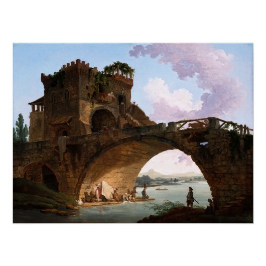 De Ponte Salario van Hubert Robert Perfect Poster (Voorkant)