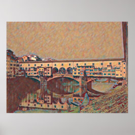 De Ponte Vecchio-kaart Poster