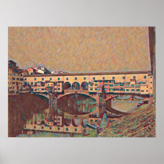 De Ponte Vecchio-kaart Poster