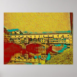 De Ponte Vecchio-kaart Poster