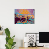 De Ponte Vecchio-kaart Poster (Thuiskantoor)