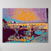 De Ponte Vecchio-kaart Poster (Voorkant)