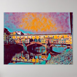 De Ponte Vecchio-kaart Poster