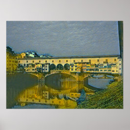De Ponte Vecchio-kaart Poster