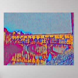 De Ponte Vecchio-kaart Poster