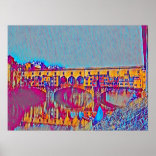 De Ponte Vecchio-kaart Poster