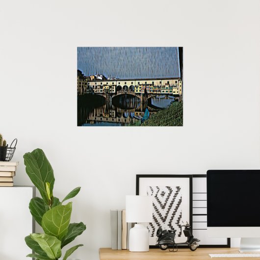 De Ponte Vecchio-kaart Poster (Thuiskantoor)