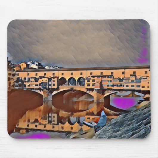 De Ponte Vecchio-kaart Poster Acrylafdrukken Muismat (Voorkant)