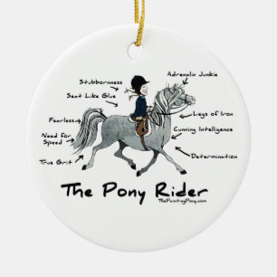 De Pony Rider Keramisch Ornament