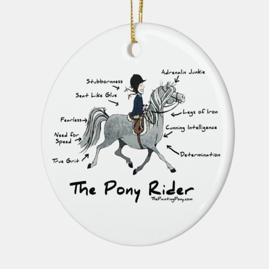 De Pony Rider Keramisch Ornament (Links)