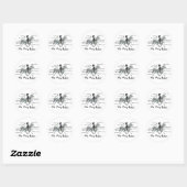 De Pony Rider Ronde Sticker (Vel)
