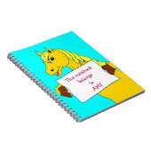 De Pony van de Cartoon van Cute met Bericht Notitieboek (Rechterzijde)