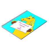 De Pony van de Cartoon van Cute met Bericht Notitieboek (Linkerzijde)