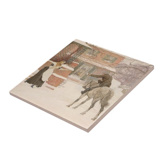 De pooier van Robert Walker Macbeth begroeten Tegeltje (Zijkant)