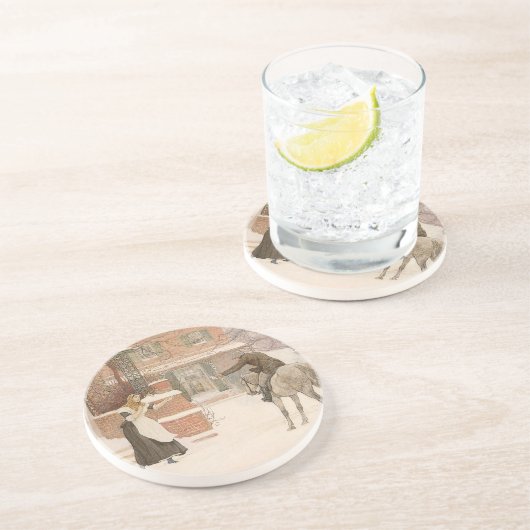 De pooier van Robert Walker Macbeth begroeten Zandsteen Onderzetter (Zijkant)