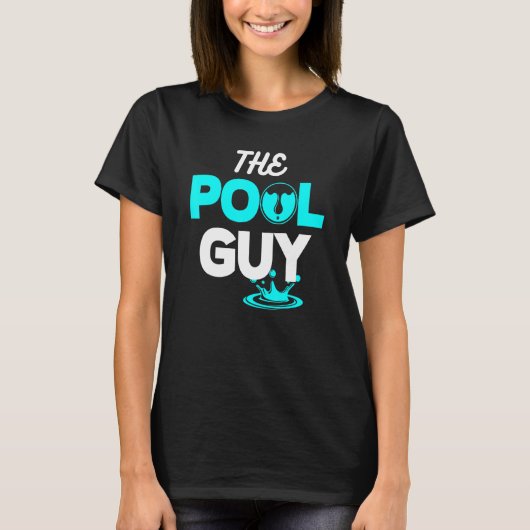 De Pool Guy Zwemcoach Trainer Zwemmer S T-shirt (Voorkant)