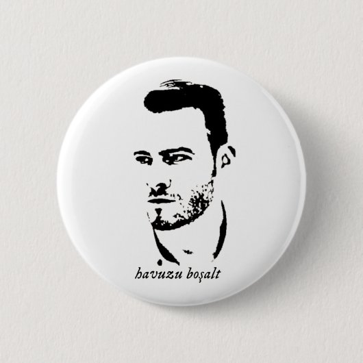 De pool tekenen ronde button 5,7 cm (Voorkant)