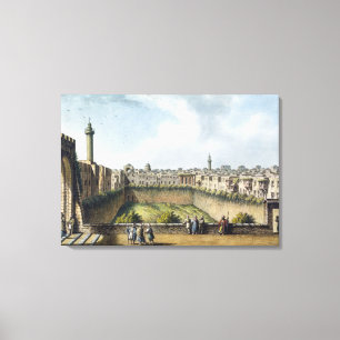 De pool van Bethesda, Jerusalem, café door William Canvas Afdruk