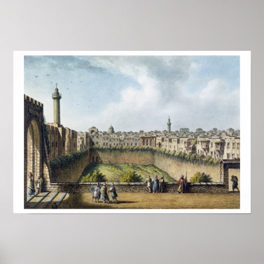 De pool van Bethesda, Jerusalem, café door William Poster (Voorkant)