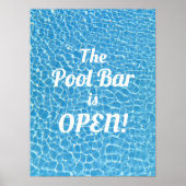 De poolbalk is open pools poster (Voorkant)