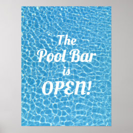 De poolbalk is open pools poster
