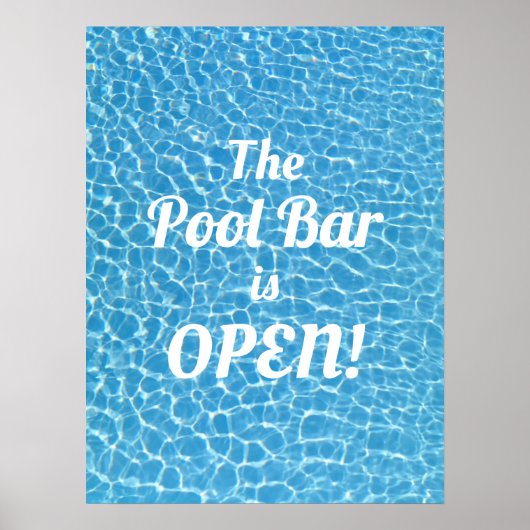 De poolbalk is open pools poster (Voorkant)