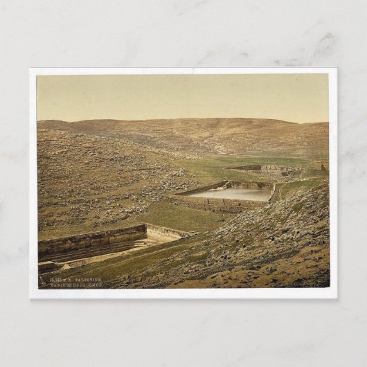 De pools van Solomon, Bethlehem, Heilig Land (d.w. Briefkaart (Voorkant)