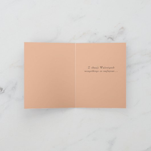 De Poolse Engel van de Valentijnsdag met Rozen Feestdagen Kaart (Binnen)