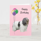 De Poolse Herdershond van het Laagland, de Ballons Kaart (Gele Bloem)