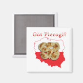 De Poolse kaart van Pierogi Magneet (Voorkant / Achterkant)