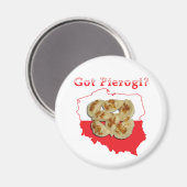 De Poolse kaart van Pierogi Magneet (Voorkant / Achterkant)
