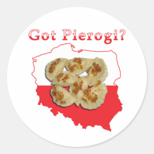 De Poolse kaart van Pierogi Ronde Sticker