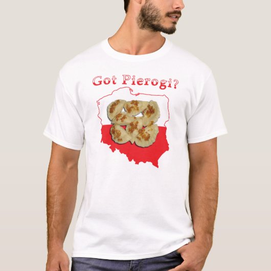 De Poolse kaart van Pierogi T-shirt (Voorkant)