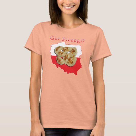 De Poolse kaart van Pierogi T-shirt (Voorkant)