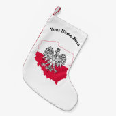 De Poolse Kaart Vlag Kerstmis stoppen Kleine Kerstsok (Voorkant (Hangend))
