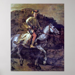 De Poolse Rider van Rembrandt Harmenszoon van Rijn Poster