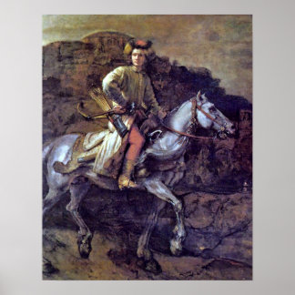 De Poolse Rider van Rembrandt Harmenszoon van Rijn Poster
