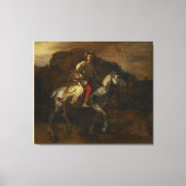 De Poolse Rider van Rembrandt van Rijn Canvas Afdruk (Voorkant)