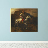 De Poolse Rider van Rembrandt van Rijn Canvas Afdruk (Insitu (Houten vloer))