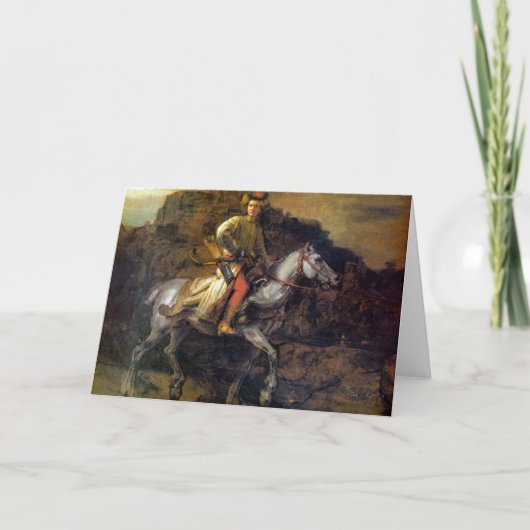 De Poolse Ruiter door Rembrandt Harmenszoon van Kaart (Voorkant)