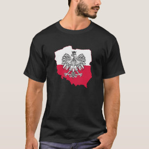 De Poolse Vlag van de Kaart T-shirt