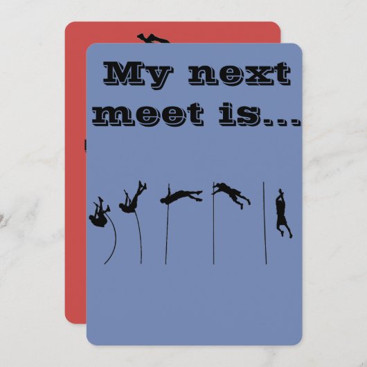 De poolvault ontmoeten bedankkaart (Voorkant / Achterkant)