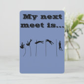 De poolvault ontmoeten bedankkaart (Staand voorkant)