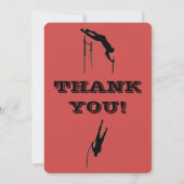 De poolvault ontmoeten bedankkaart (Achterkant)