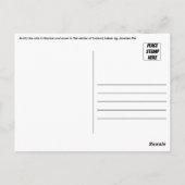 De poolvos in het winterwonderland briefkaart (Achterkant)