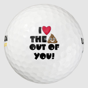 De Poop Emoji Golfballen
