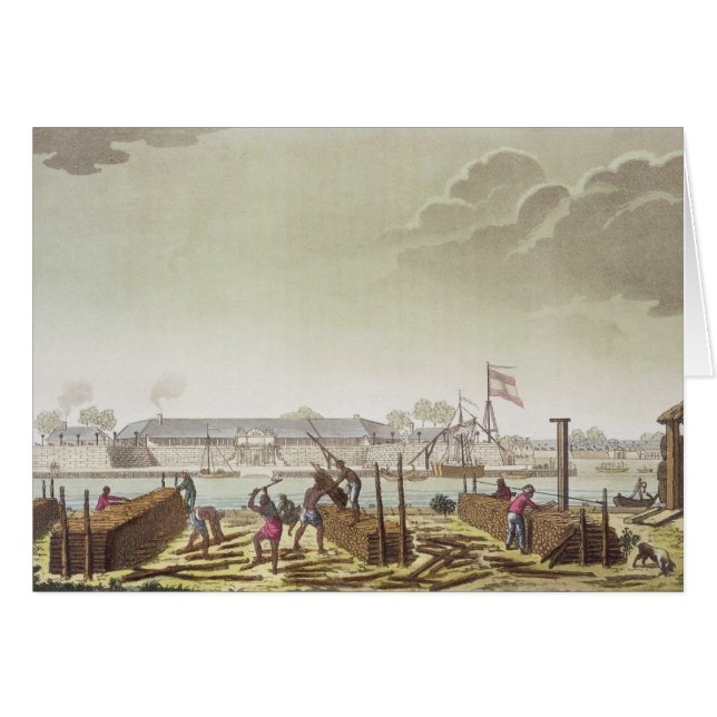 De poort in Batavia met Native Loggers, bord 50 (Voorkant Horizontaal)