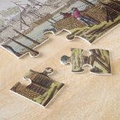 De poort in Batavia met Native Loggers, bord 50 Legpuzzel (Zijkant)