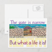 De poort is smal briefkaart (Voorkant / Achterkant)